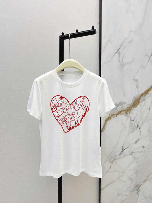 Saint 26ss heart t-shirts