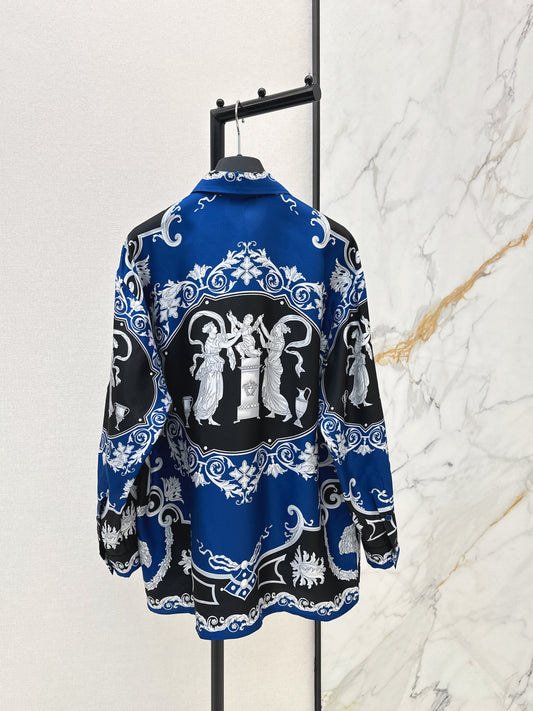 Ver 26ss print silk shirts