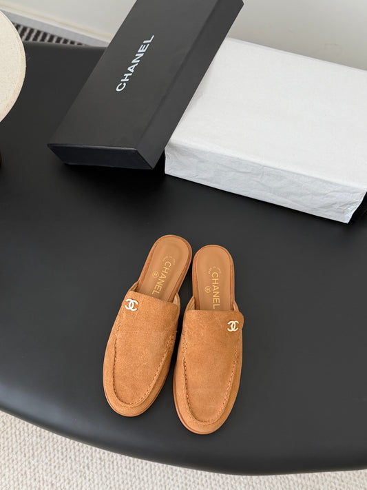 Chan 26ss slip-on loafer mules