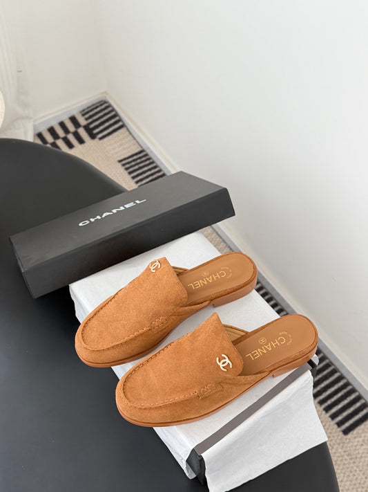 Chan 26ss slip-on loafer mules