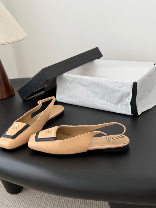 Chan 25B square-toe slingback mary janes