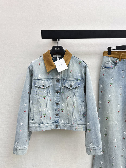 CD 26ss embroidery denim jacket