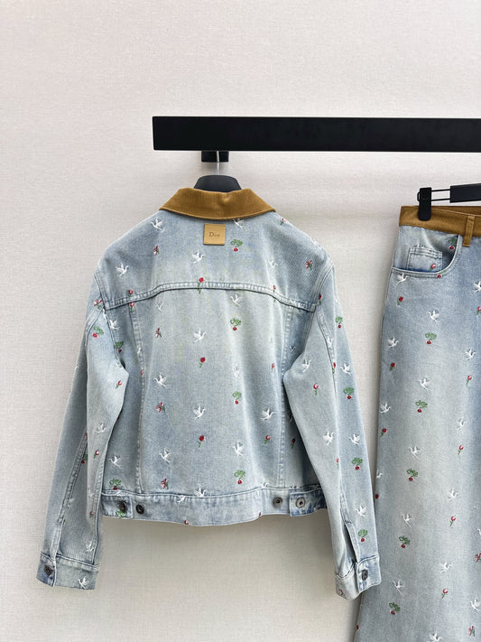 CD 26ss embroidery denim jacket