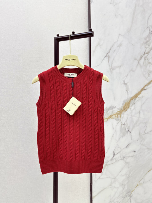 Miu 26ss sleeveless knit vest
