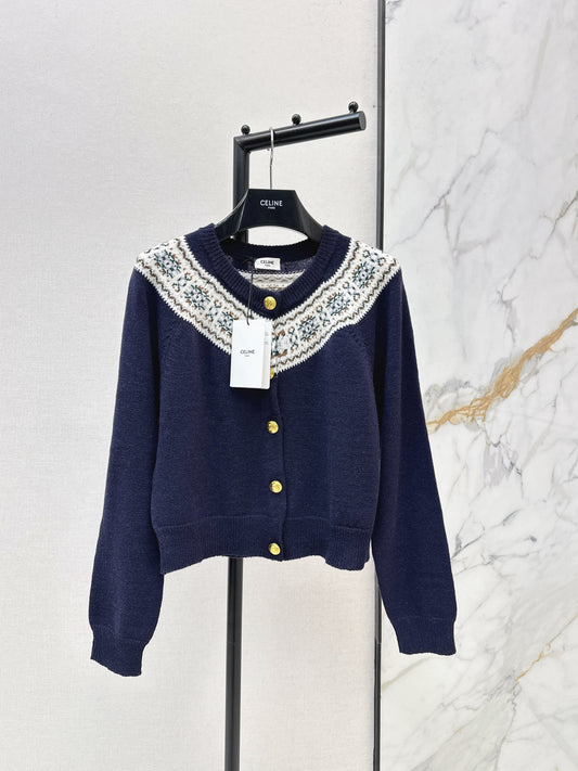 Celi 26ss fair isle cashmere cardigan