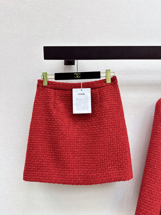 Chan 26ss woven A-line skirts