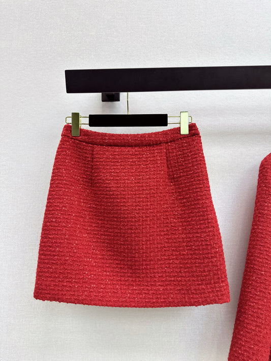 Chan 26ss woven A-line skirts