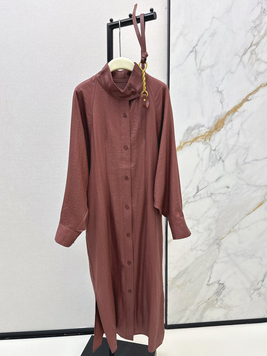 Bott 26ss shirt dress with belted