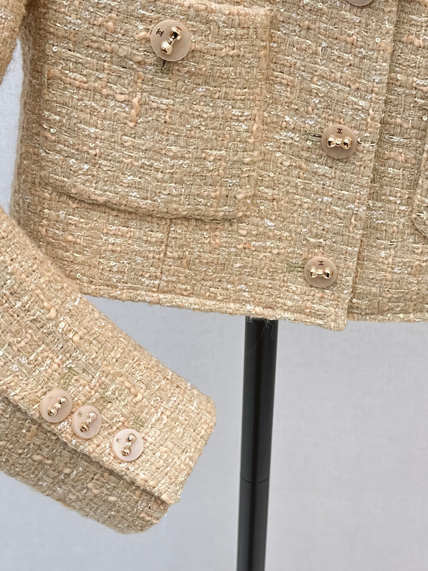 Chan 26ss 3d floral woven jacket