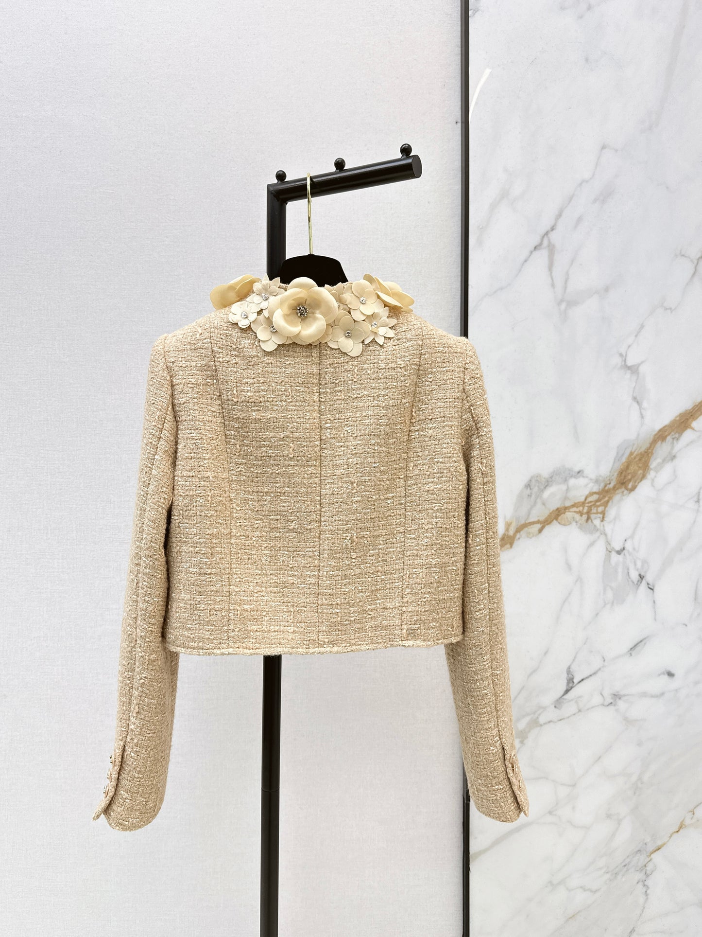 Chan 26ss 3d floral woven jacket