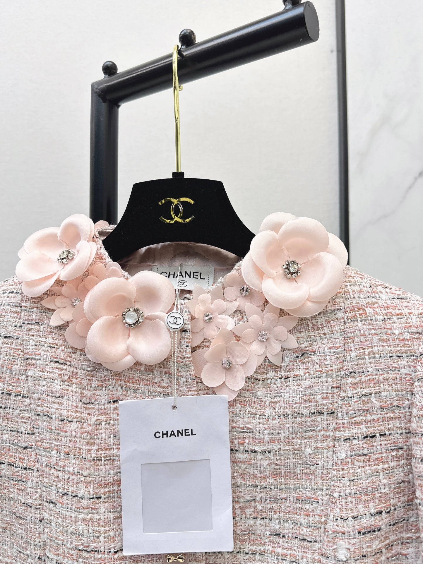 Chan 26ss 3d floral woven jacket