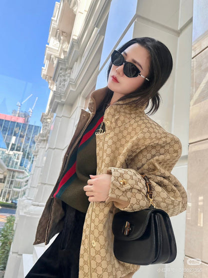 Gucc 26ss jacquard trench coats