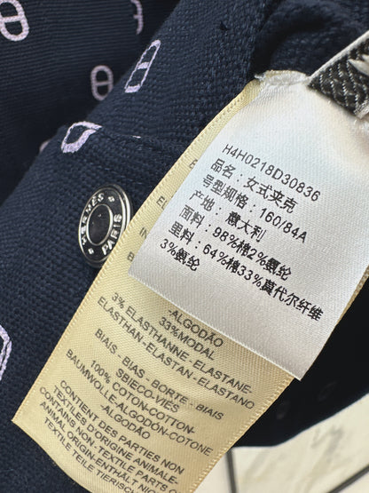 Herm 26ss print denim jacket