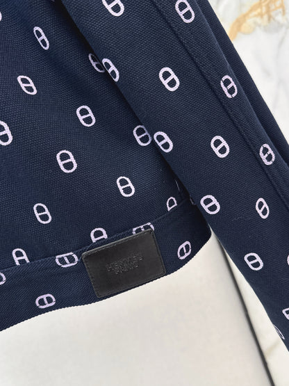 Herm 26ss print denim jacket