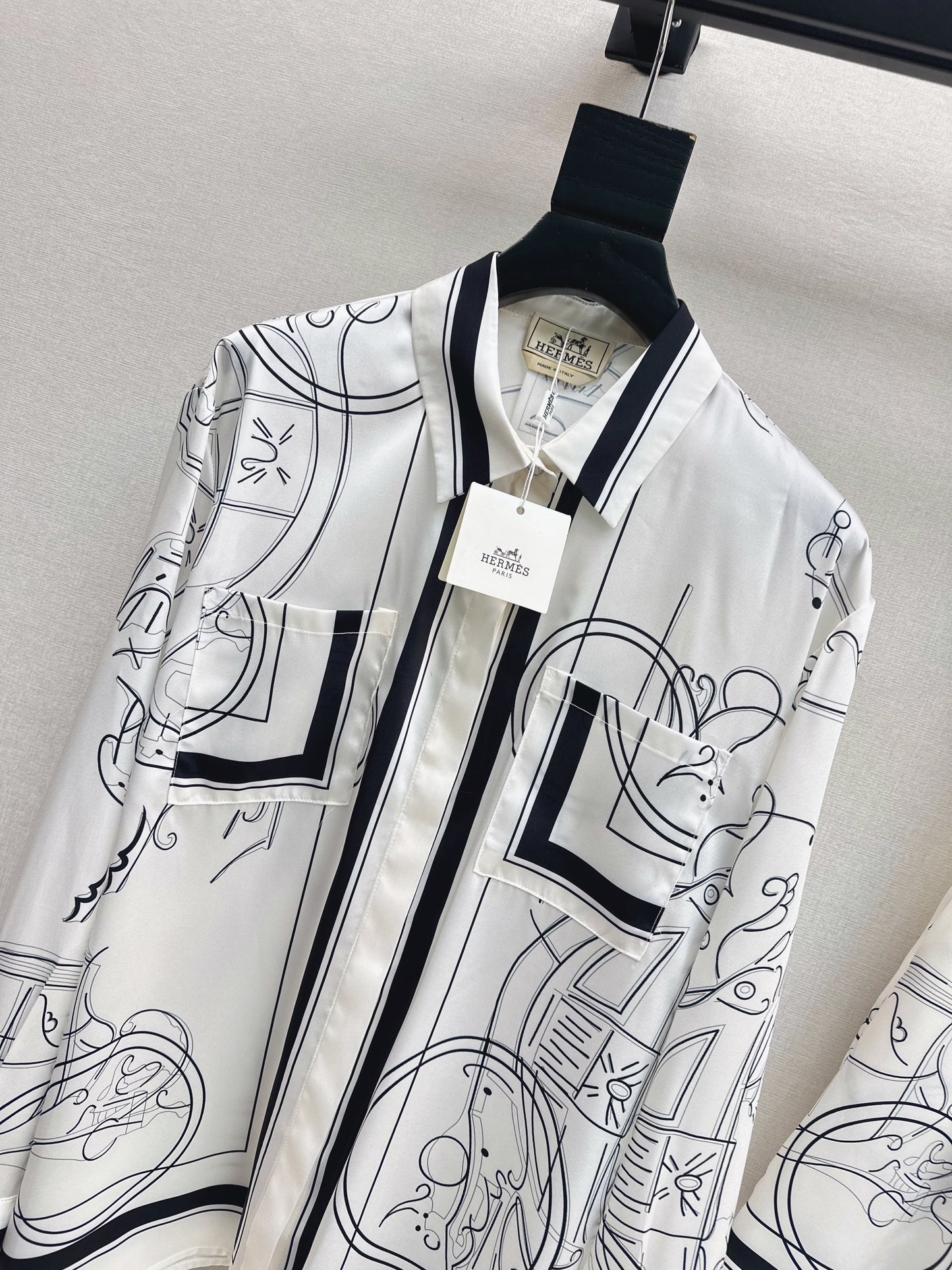 Herm 26ss print silk shirts