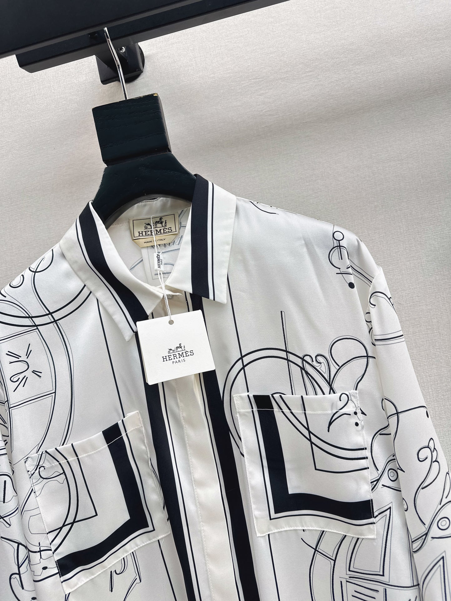 Herm 26ss print silk shirts