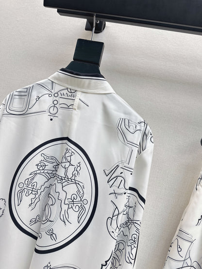 Herm 26ss print silk shirts