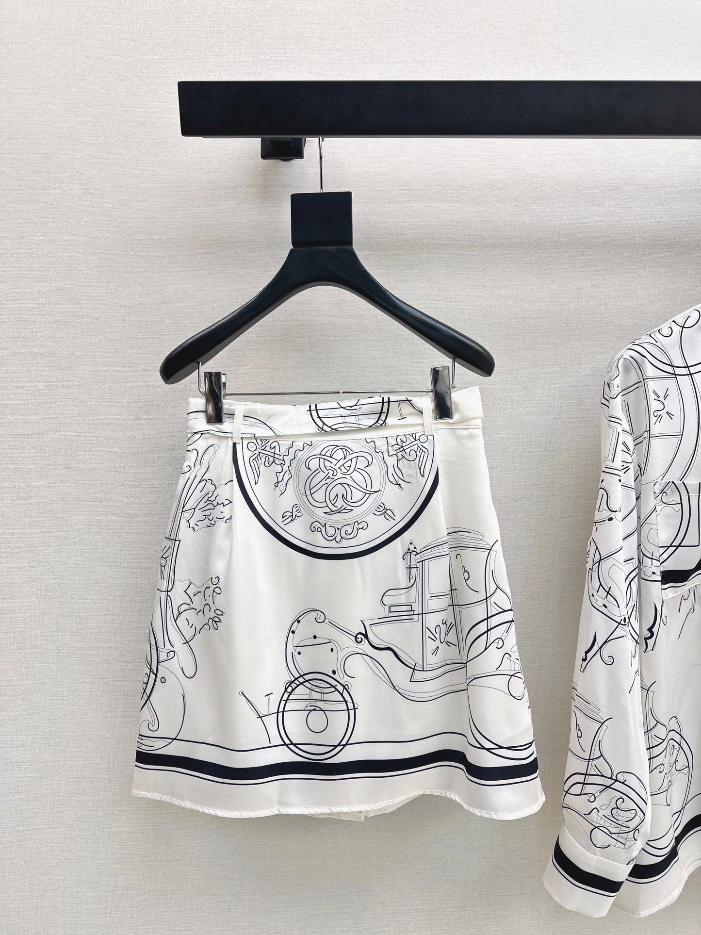 Herm 26ss print silk skirts