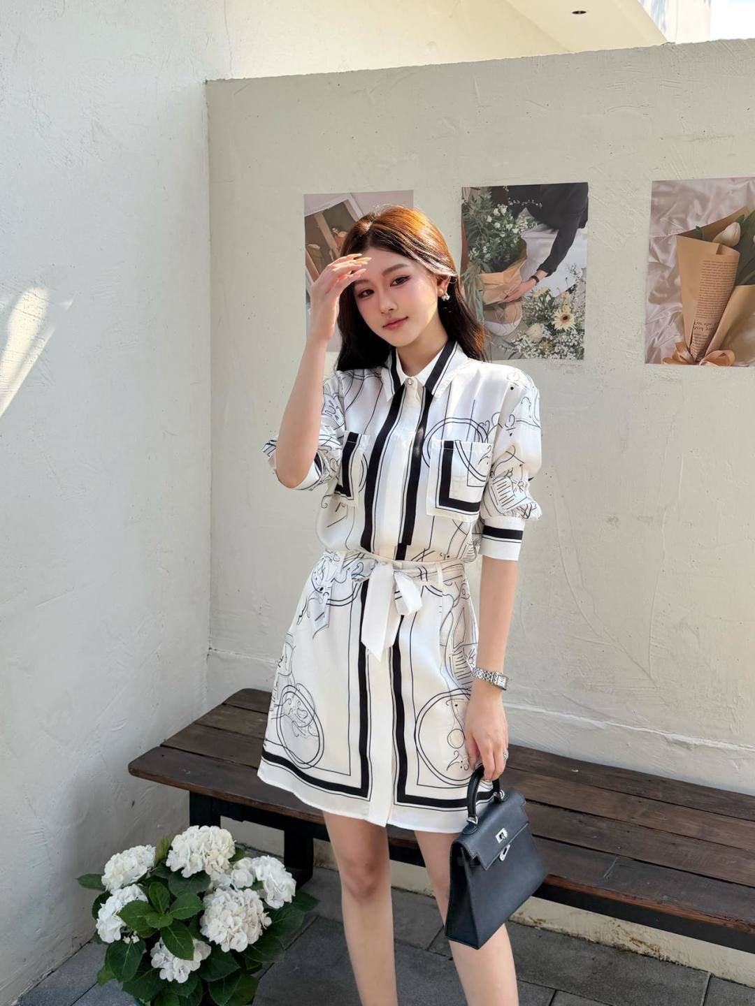 Herm 26ss print silk skirts