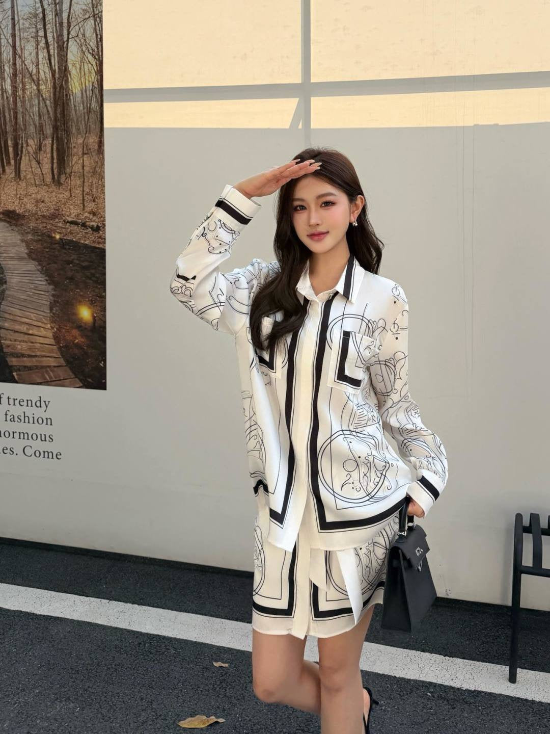 Herm 26ss print silk shirts