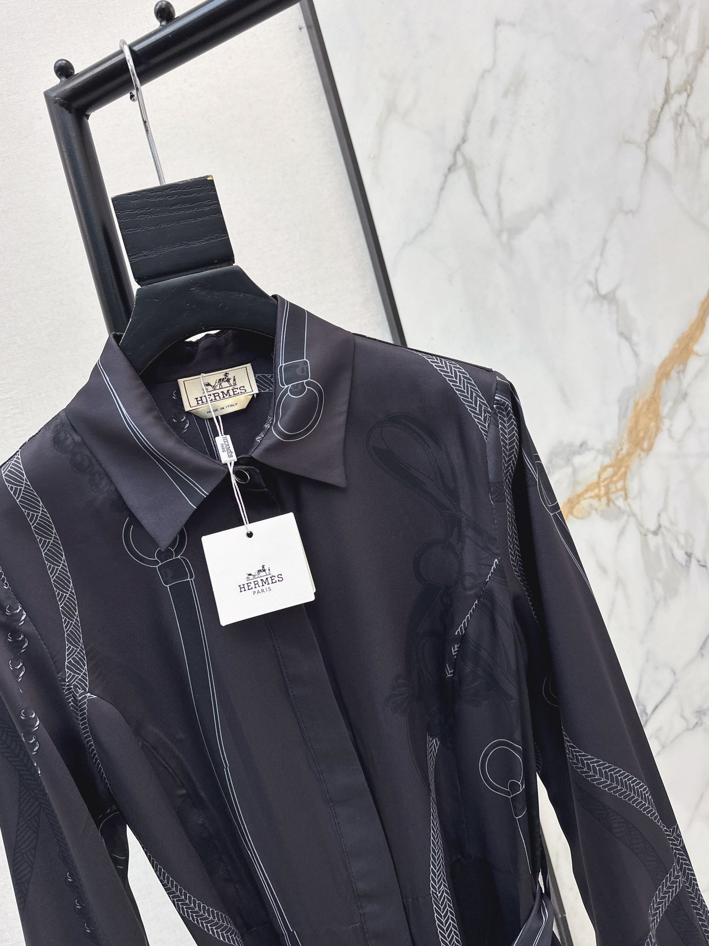 Herm 26ss print silk dress