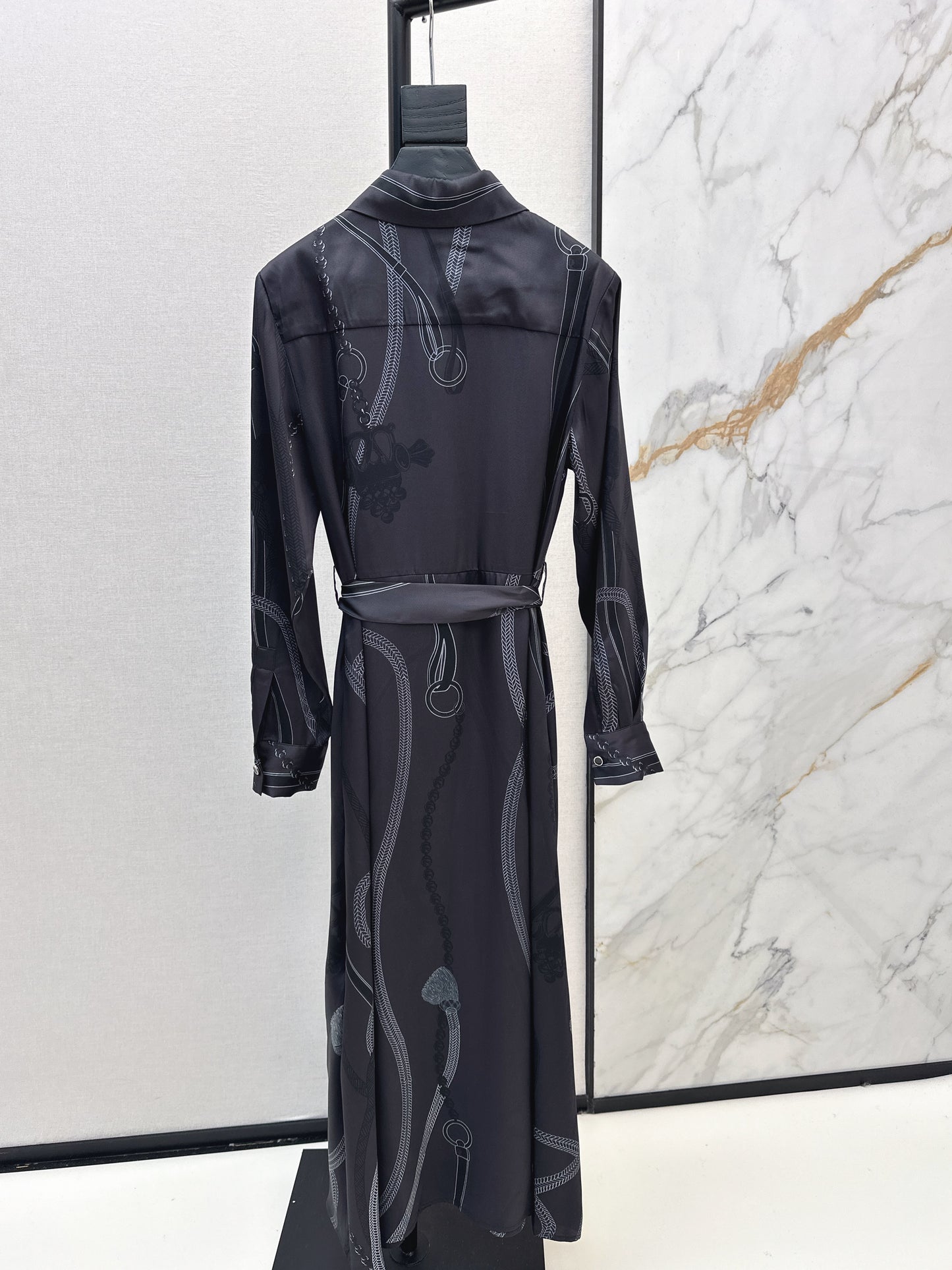 Herm 26ss print silk dress