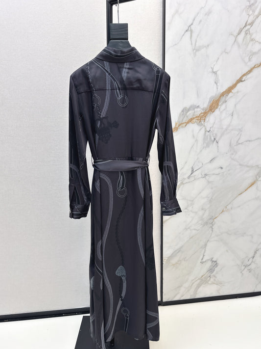 Herm 26ss print silk dress