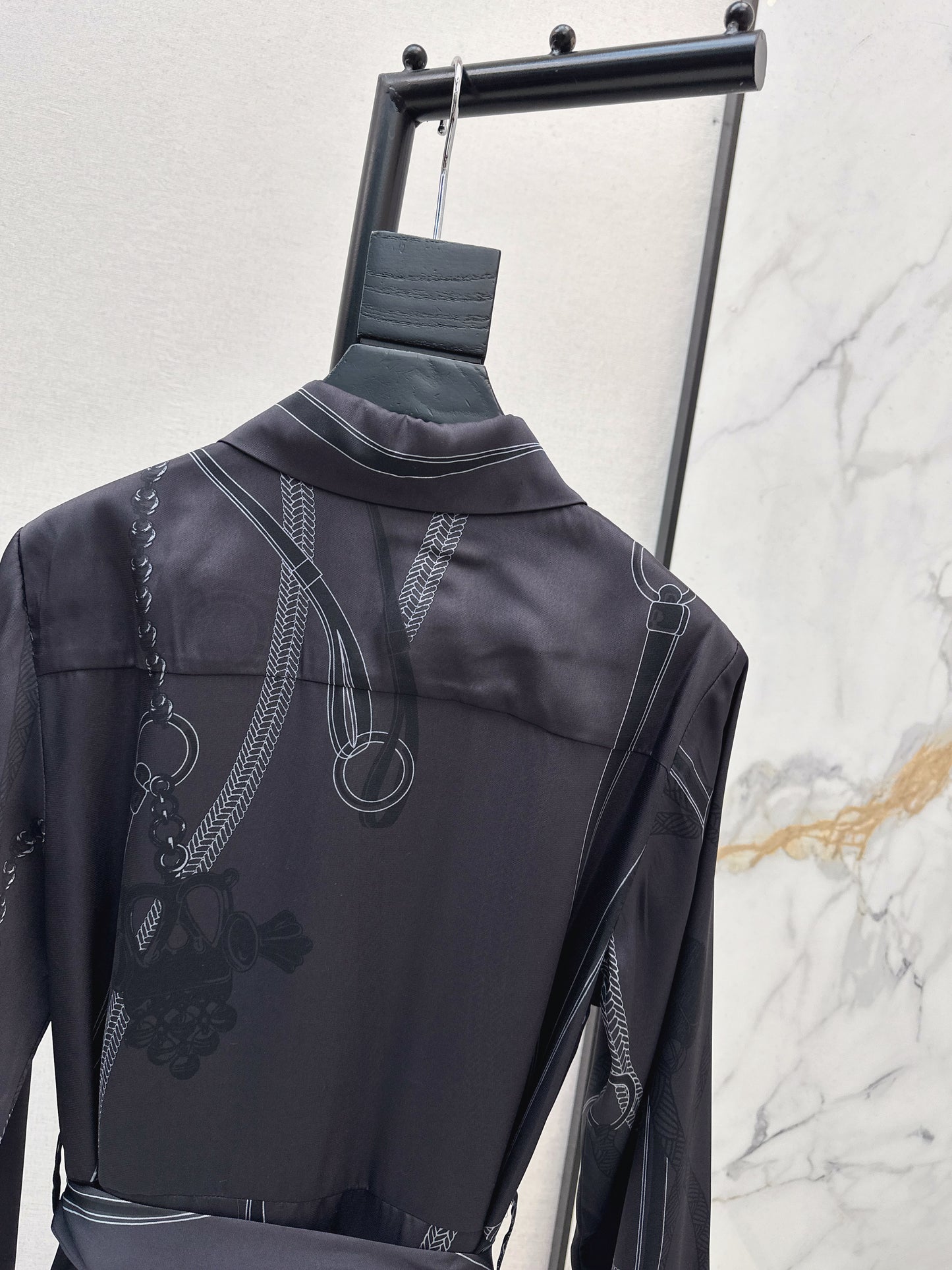 Herm 26ss print silk dress