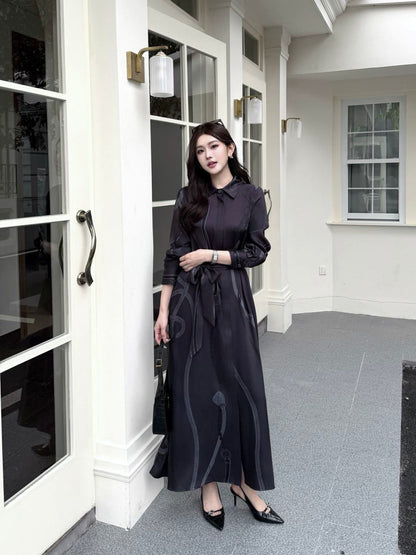 Herm 26ss print silk dress