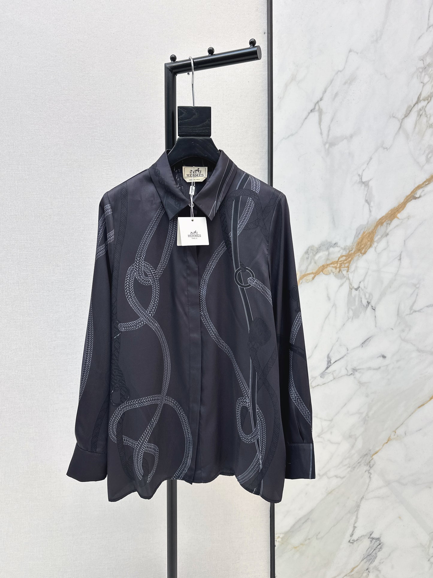 Herm 26ss print silk shirts