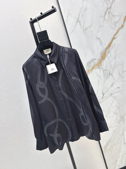 Herm 26ss print silk shirts