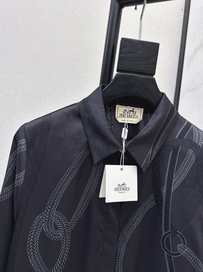 Herm 26ss print silk shirts