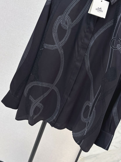 Herm 26ss print silk shirts