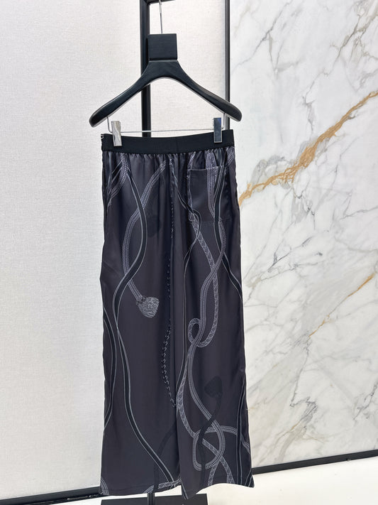 Herm 26ss print silk straight pants