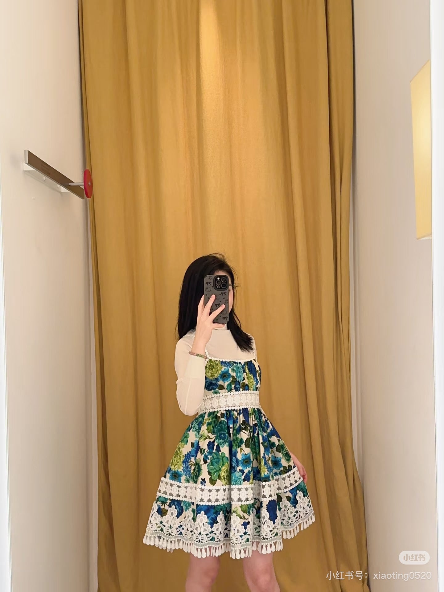 Zimm 26ss print floral slip dress