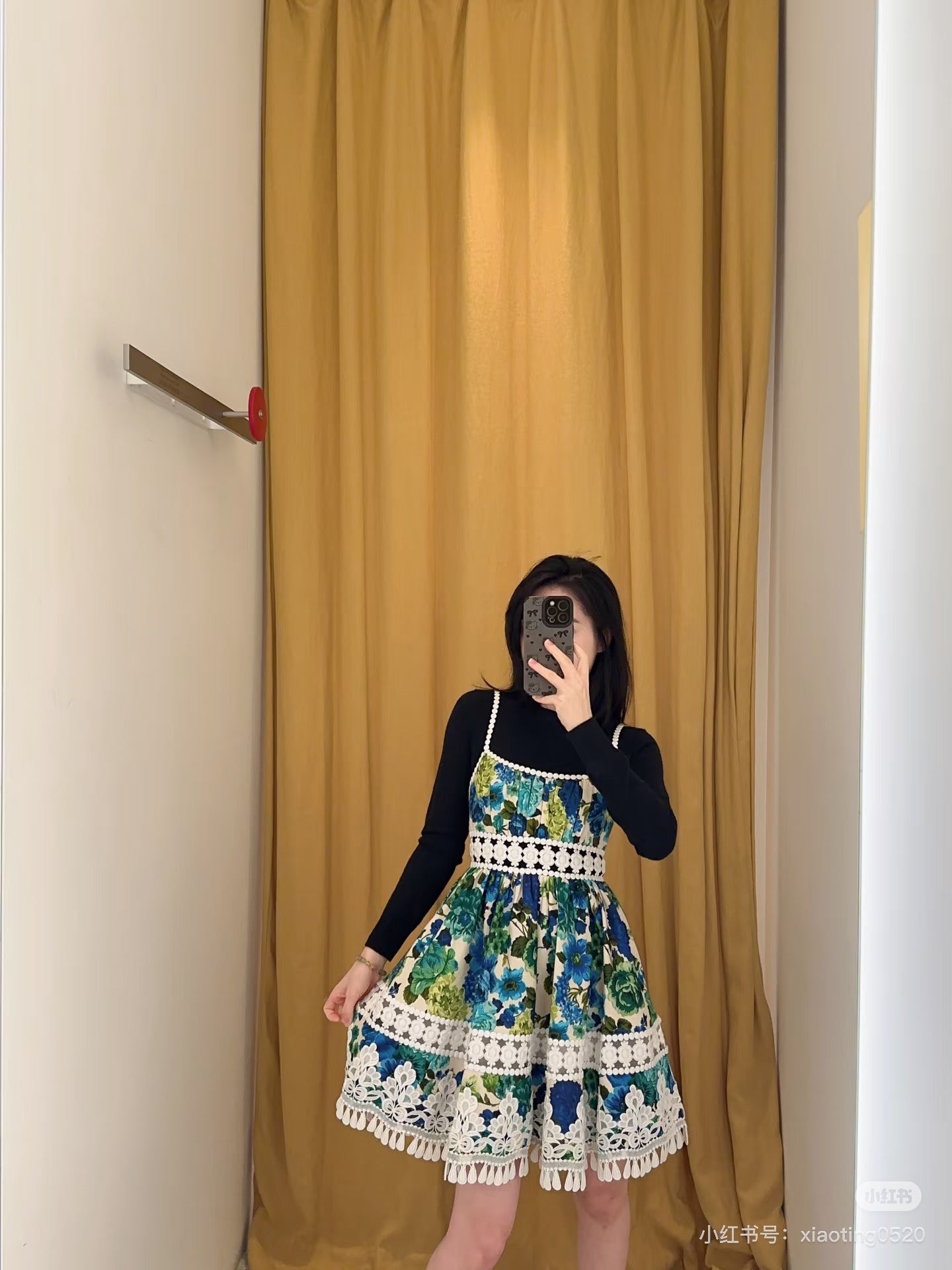 Zimm 26ss print floral slip dress