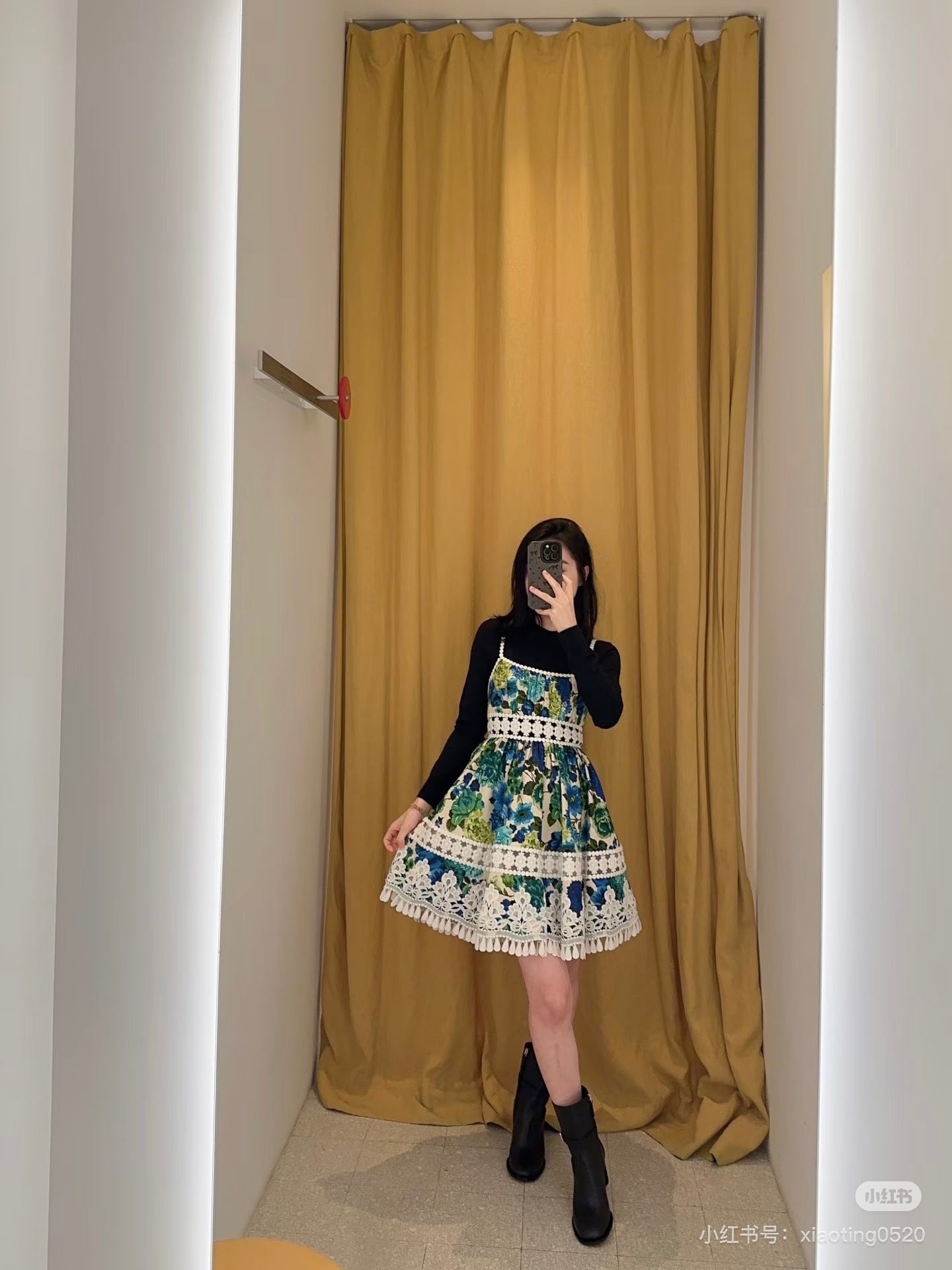 Zimm 26ss print floral slip dress