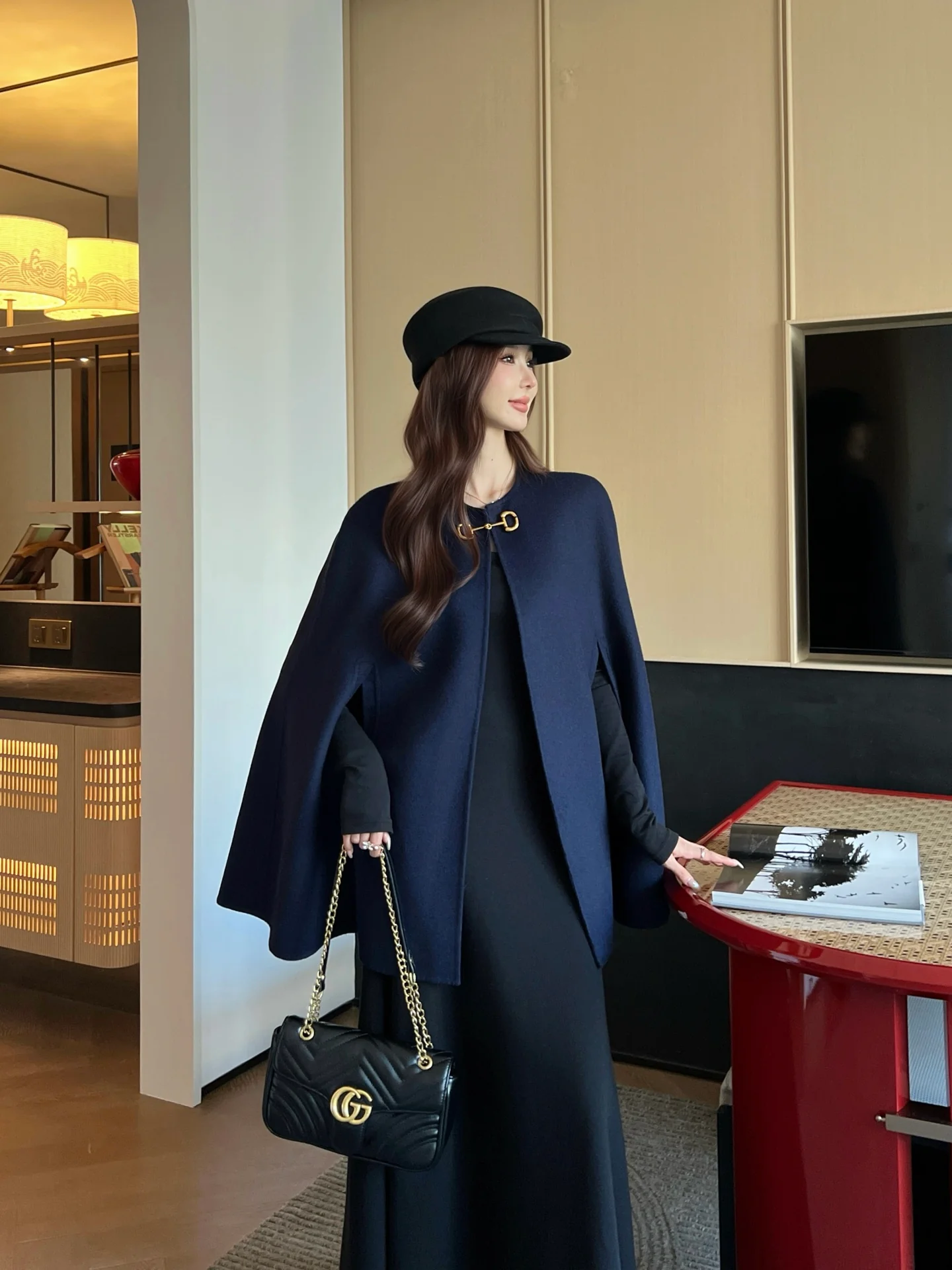 Gucc 25fw wool cape coats