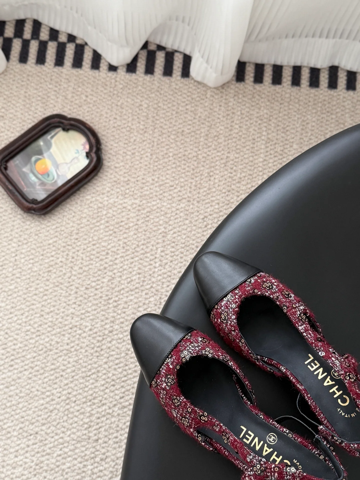 Chan 25fw slingback chunky heels