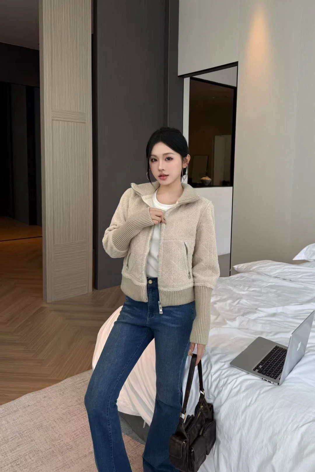 CD 25fw lamp fleece jacket