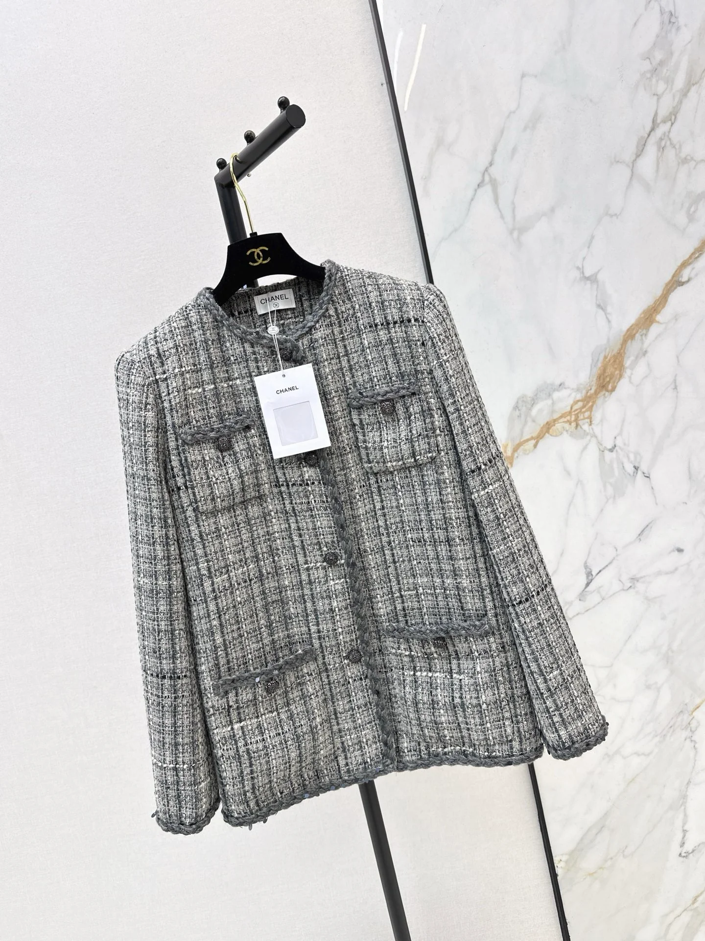 Chan 26ss woven tweed jacket