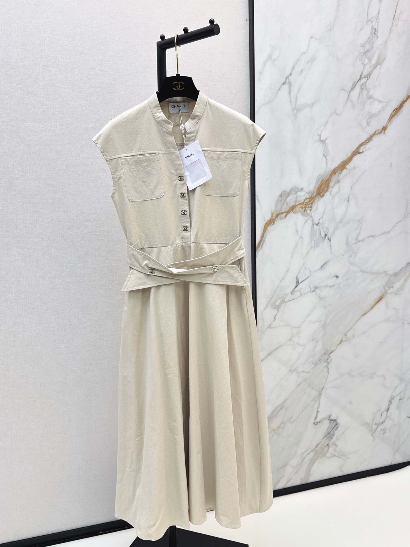 Chan 26ss sleeveless denim dress