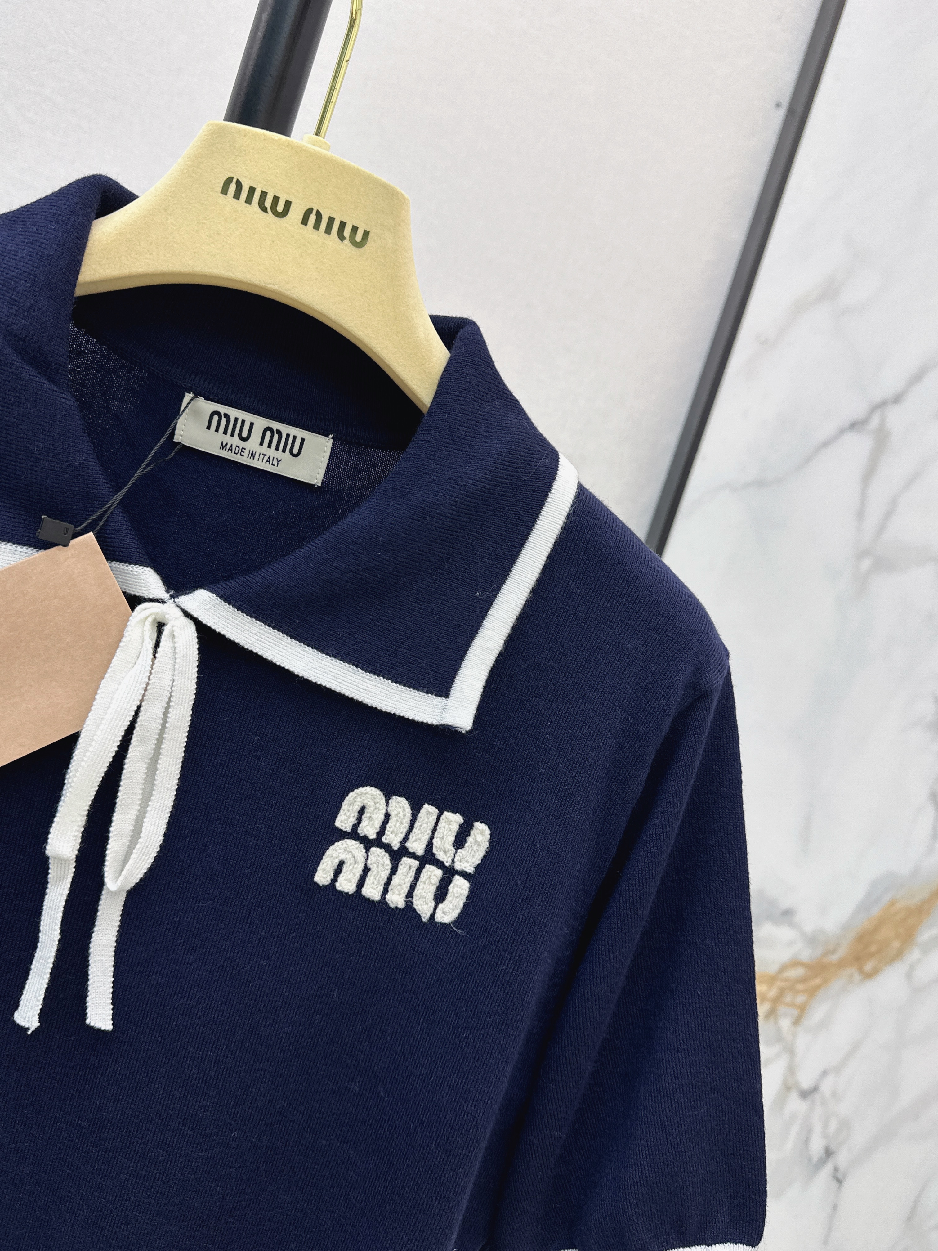 Miu 26ss contract trim knit top