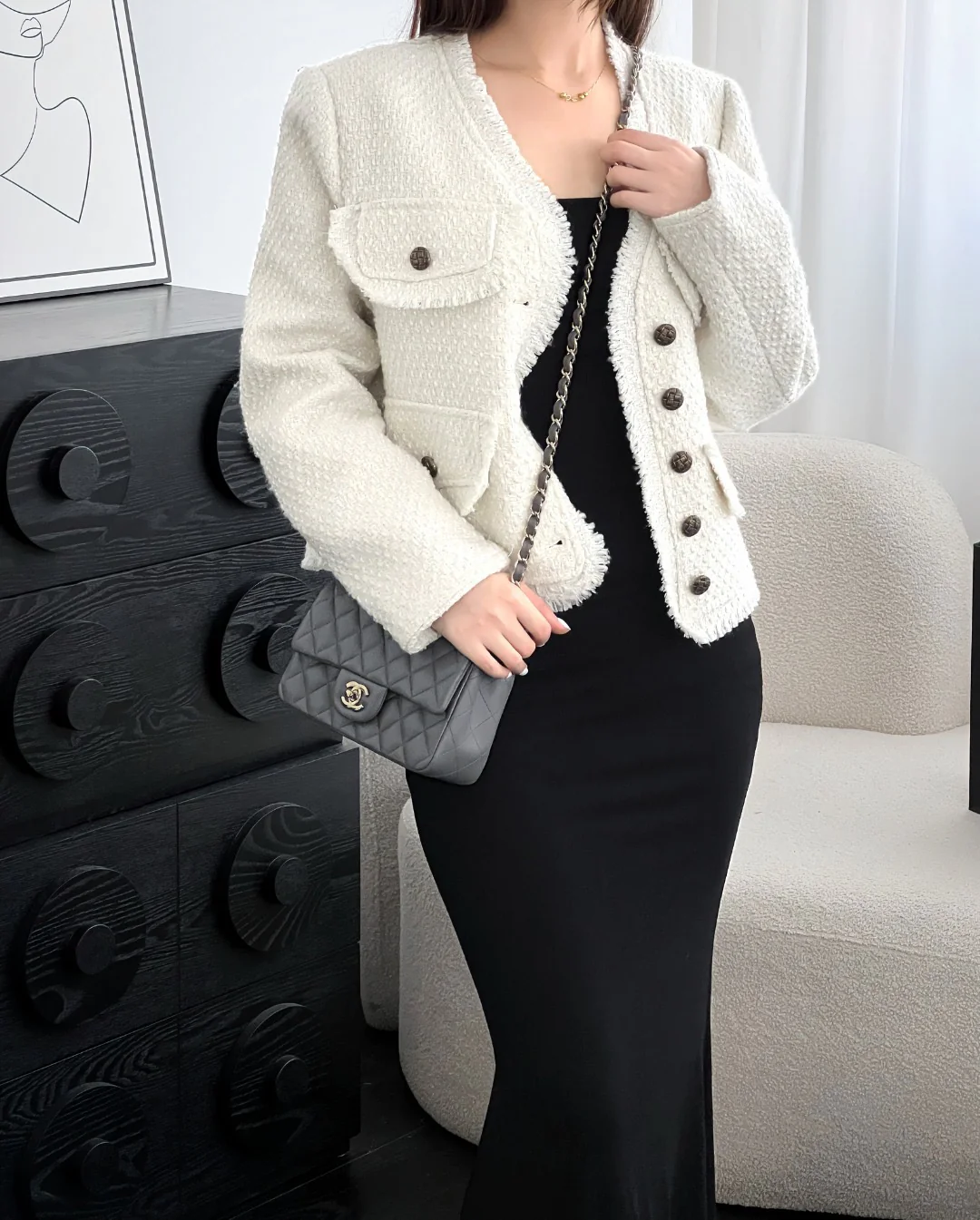 Chan cf20 chain shoulder bag