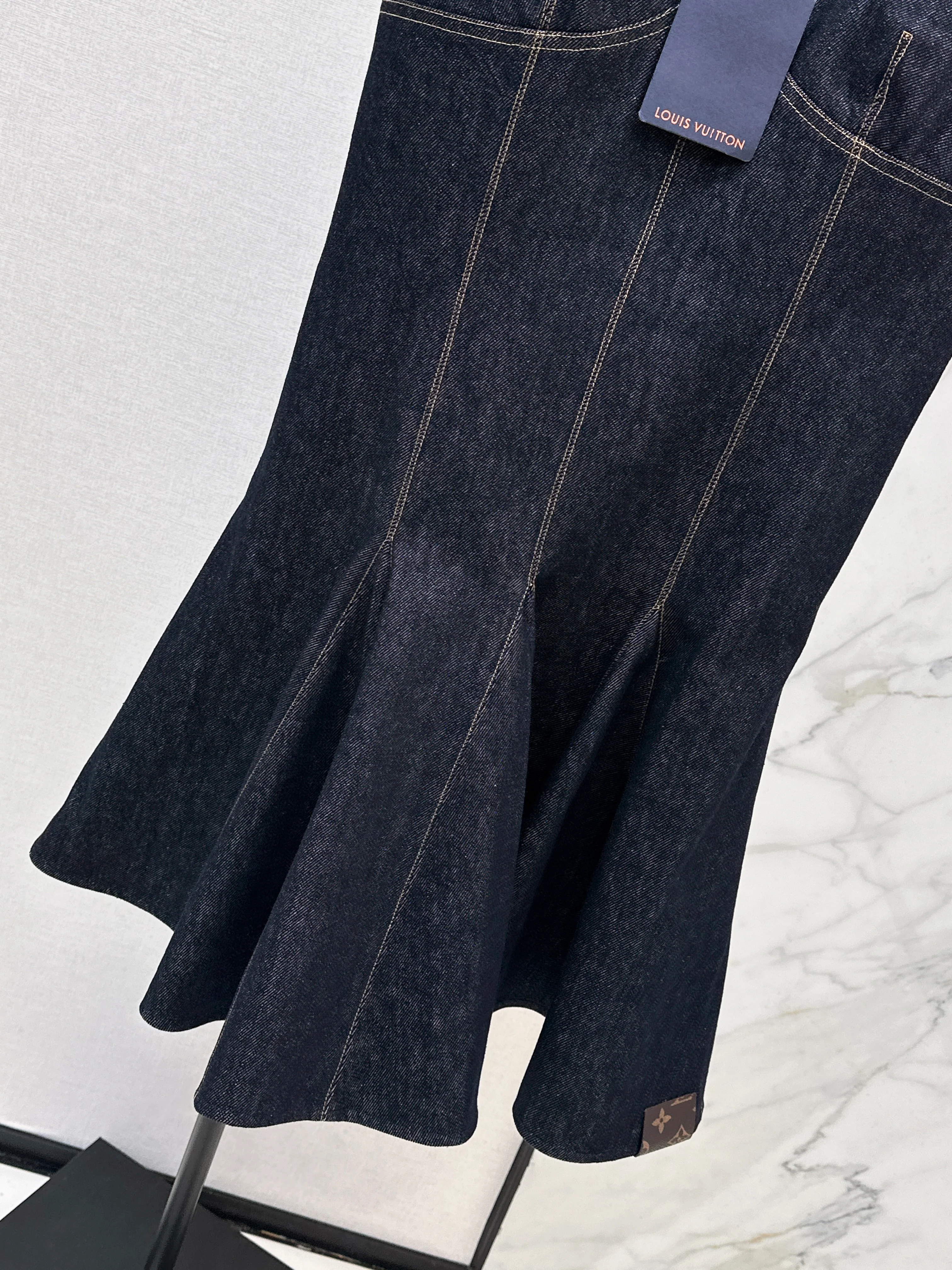 Louis 26ss denim slip dress