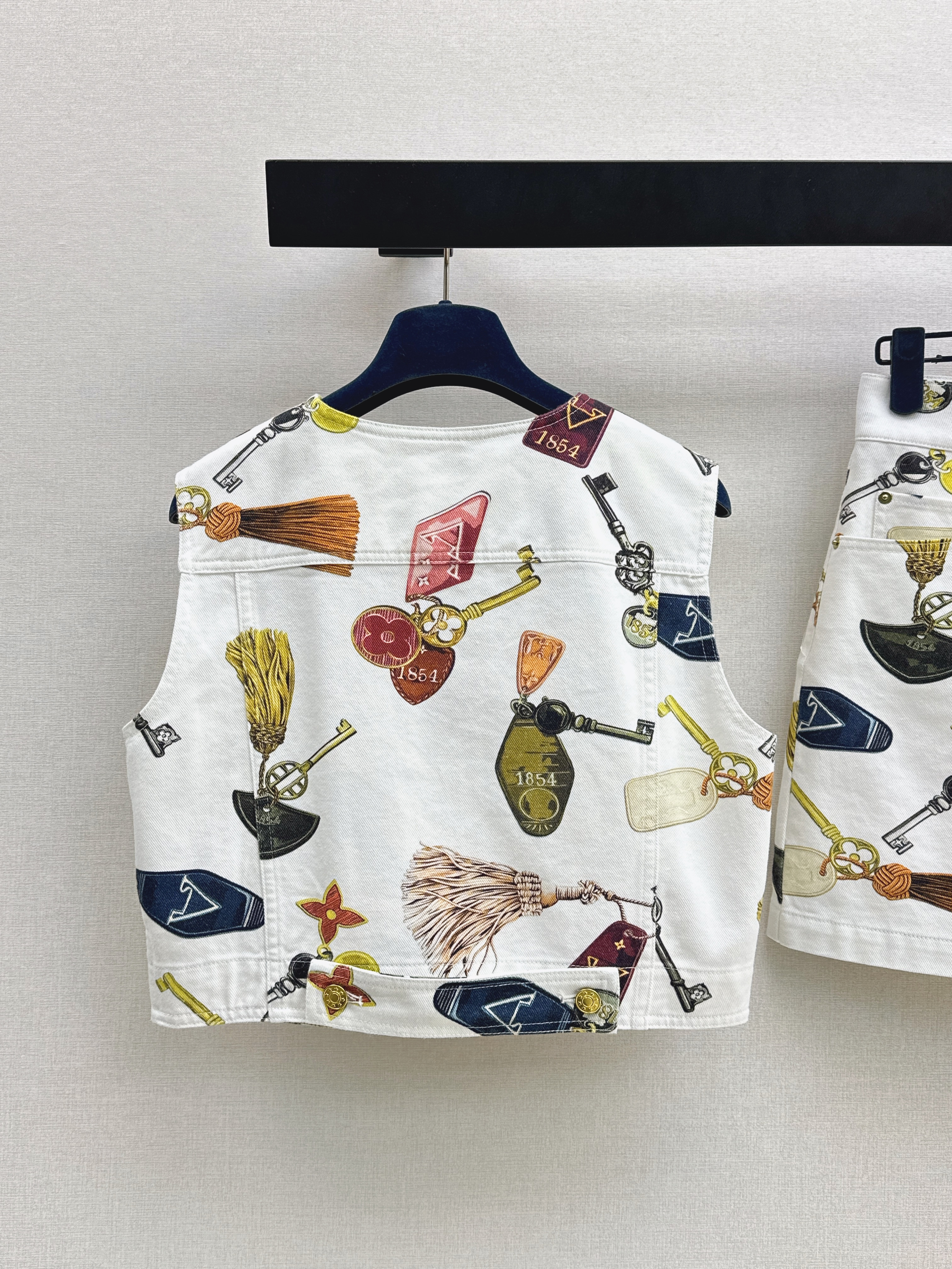 Loui 26ss print denim vest
