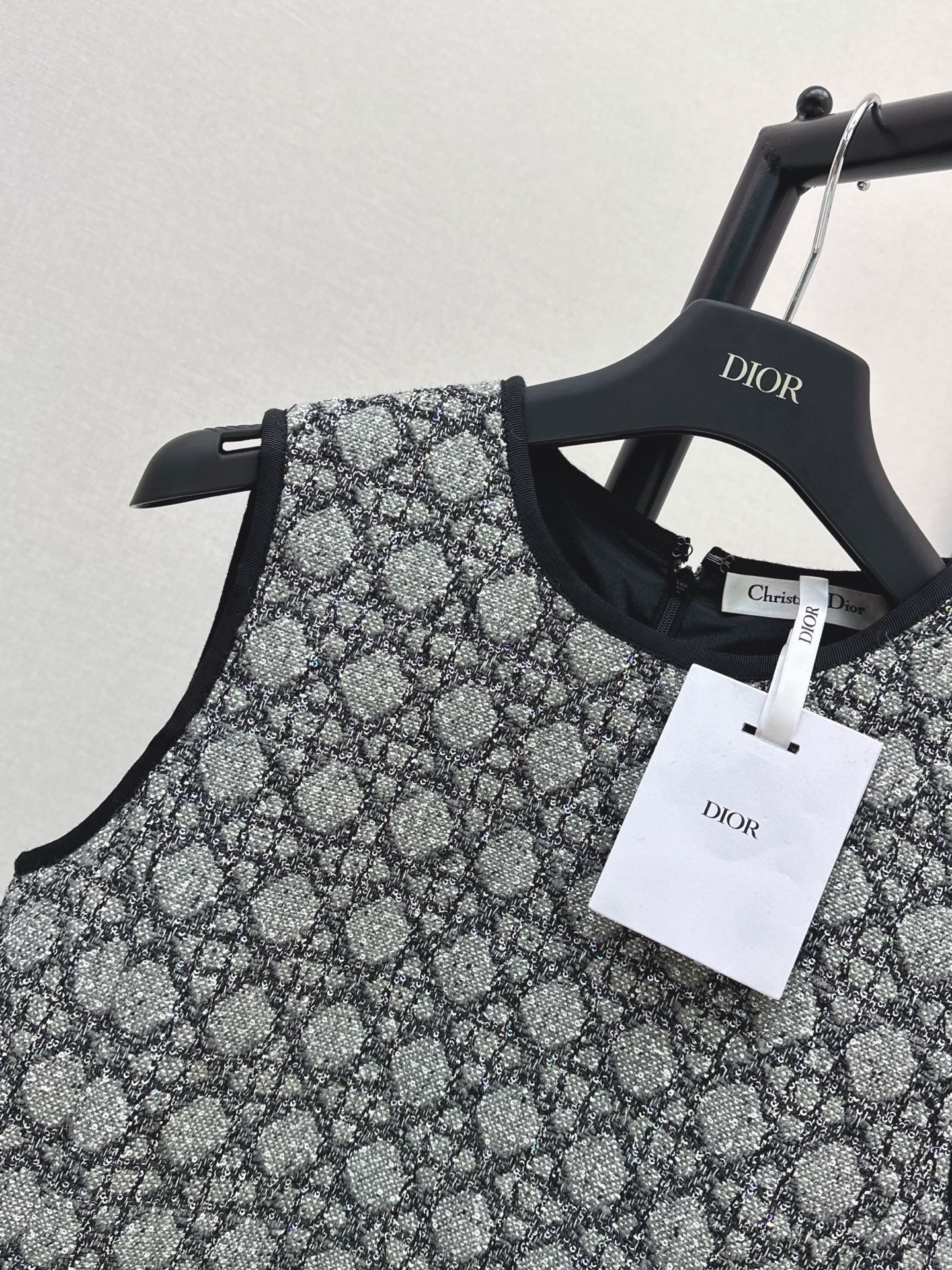 CD 26ss rhinestone tweed dress