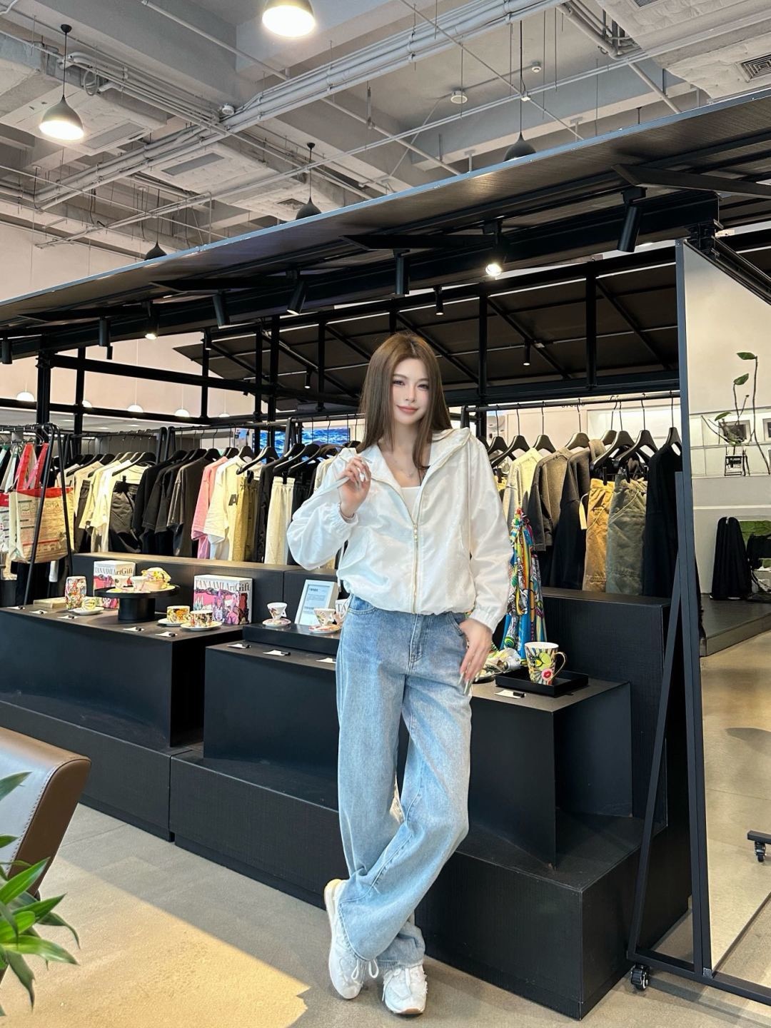 Louis 26ss Tonal Print Hooded Zip Jacke