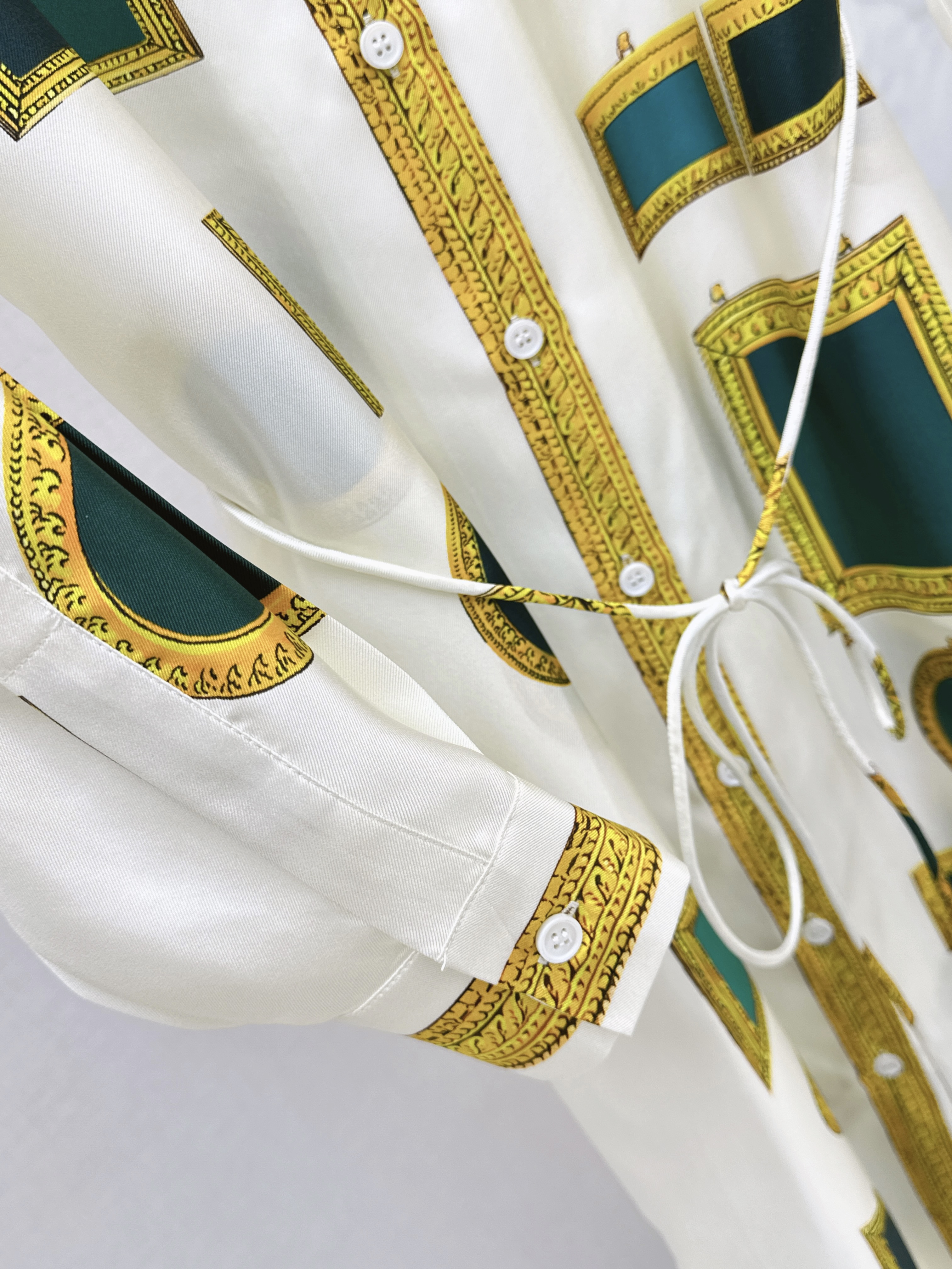 Ver 26ss silk print dress