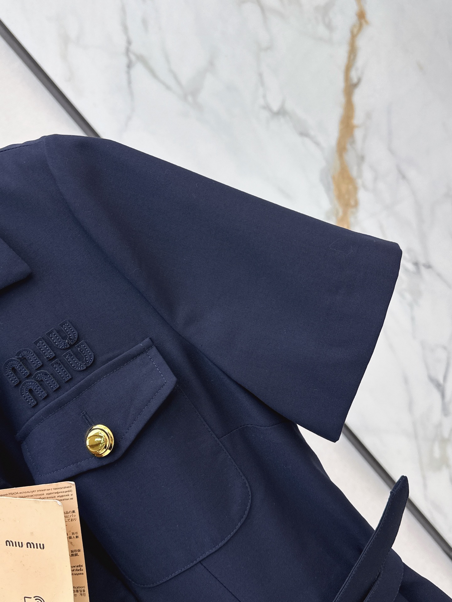Miu 26ss pleated shirt dress
